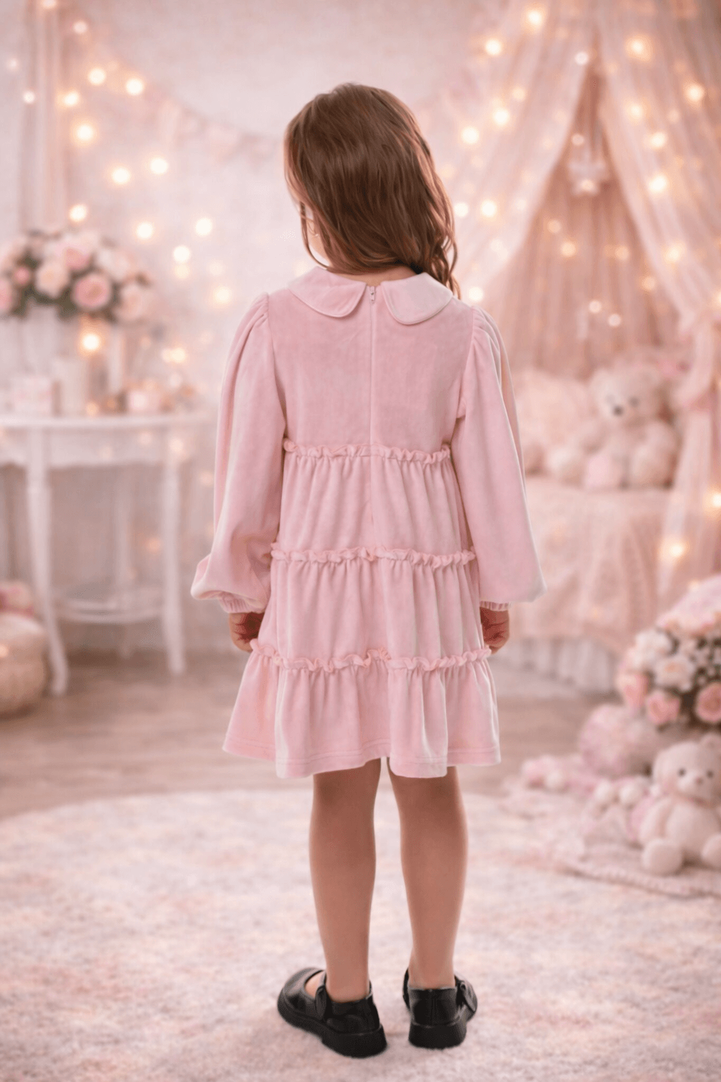 Rochie roz pentru fetite Sofia – 6 ani - imagine 4